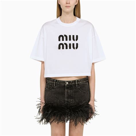 miu miu white tshirt